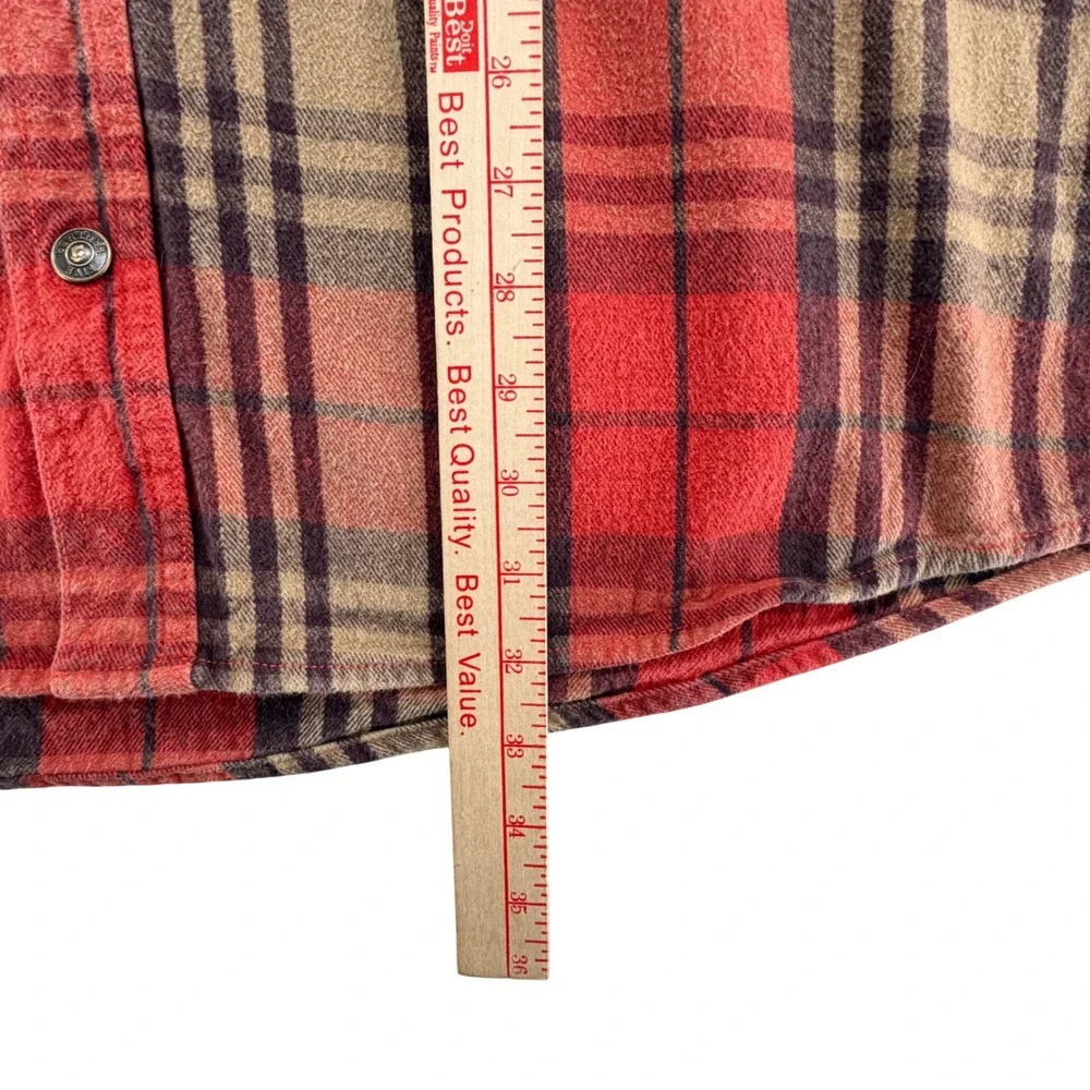 Five Brother Flannel 100% Cotton Snap Shirt Mens XLT Tall Plaid Heavyweight Y2K